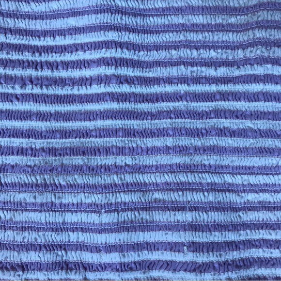 Anthropologie Lavender and White Striped Seersucker Crop Top, NWT, L - Picture 9 of 9